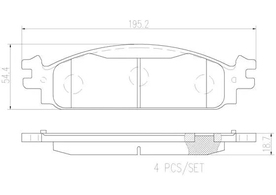 Brake Pad Set, disc brake (P24164N)