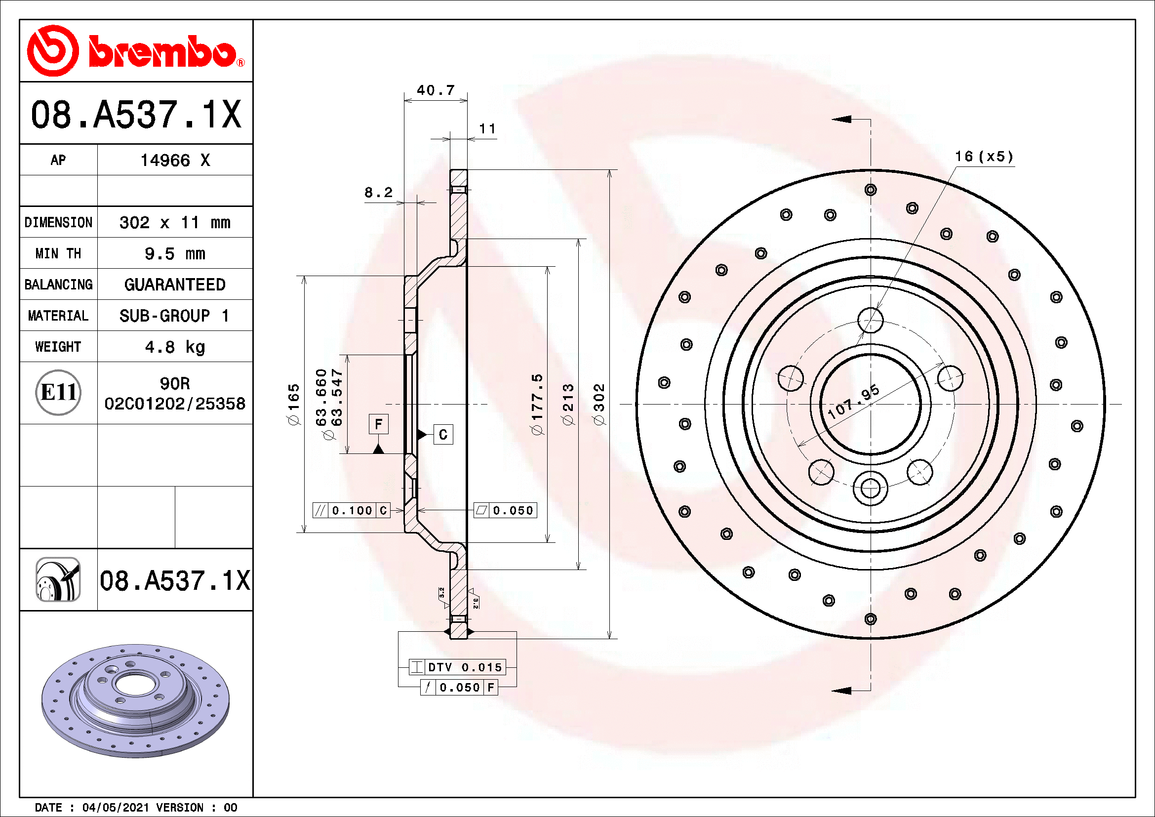 Brake Disc (08.A537.1X)