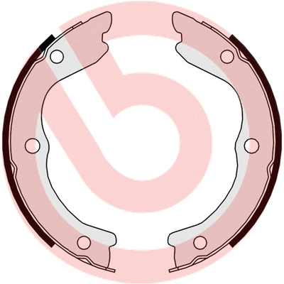 Brake Shoe Set, parking brake (S 56 543)