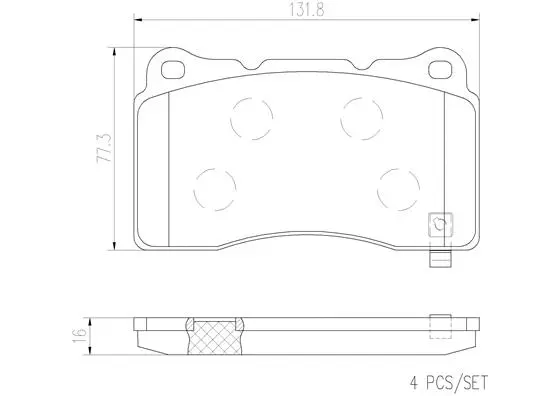 Brake Pad Set, disc brake (P59079N)