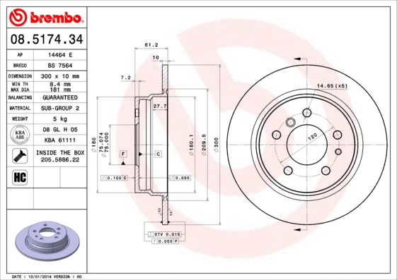 Brake Disc (08.5174.34)