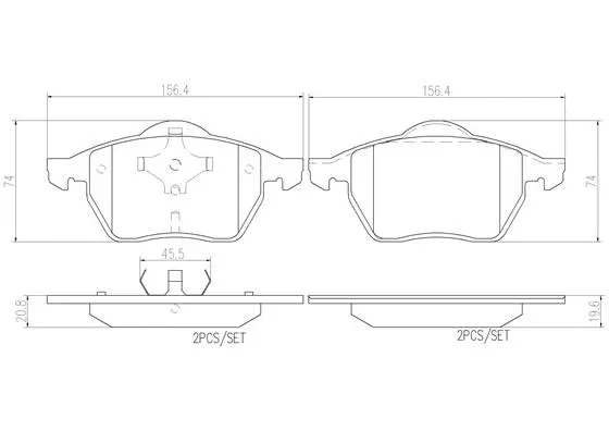 Brake Pad Set, disc brake (P85035N)