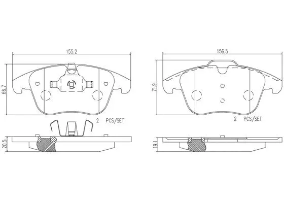 Brake Pad Set, disc brake (P24076N)