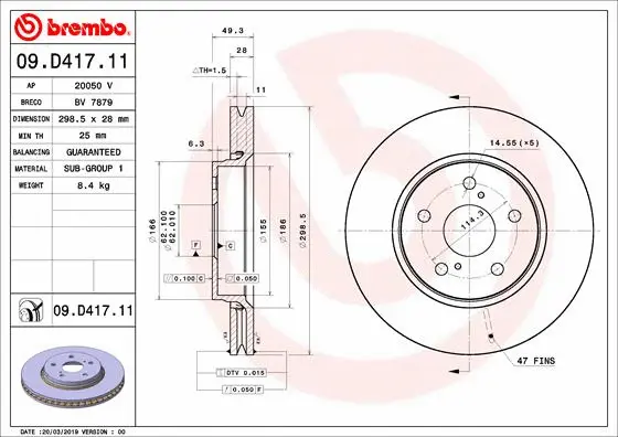 Brake Disc (09.D417.11)