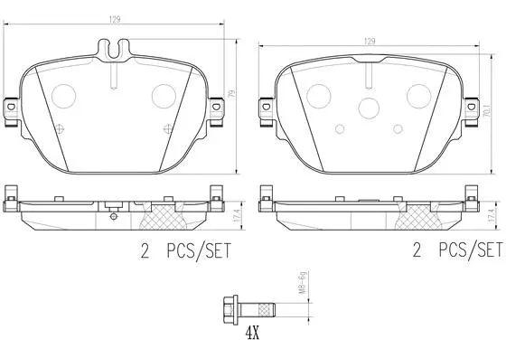 Brake Pad Set, disc brake (P50138N)