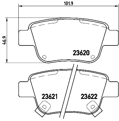 Brake Pad Set, disc brake (P 83 047)