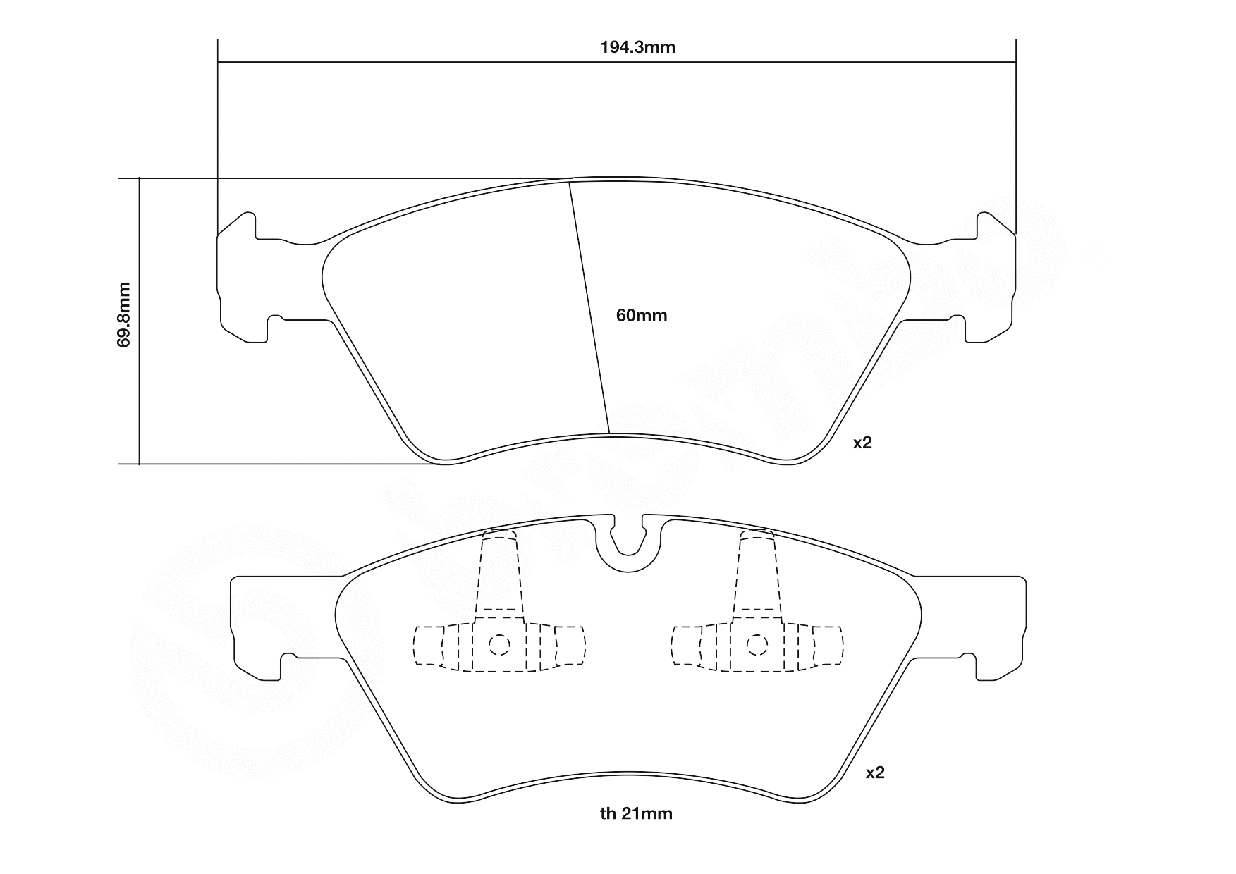 High Performance Brake Pad Set
