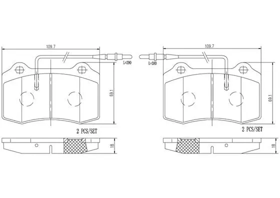 Brake Pad Set, disc brake (P61064N)