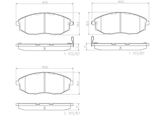 Brake Pad Set, disc brake (P10007N)