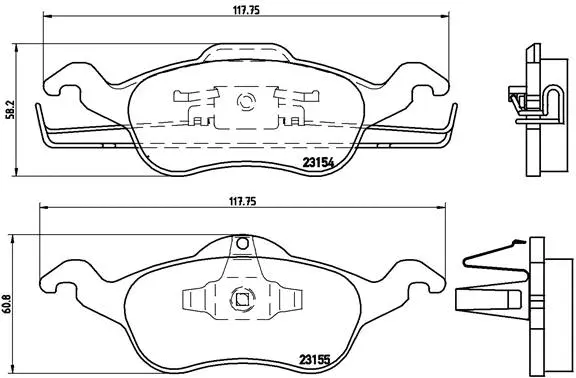 Brake Pad Set, disc brake (P 24 046)