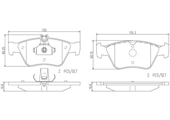 Brake Pad Set, disc brake (P50023N)