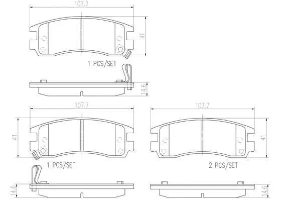 Brake Pad Set, disc brake (P10059N)