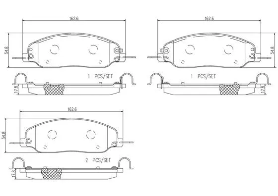 Brake Pad Set, disc brake (P24176N)