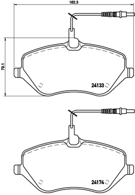 Brake Pad Set, disc brake (P 61 078)