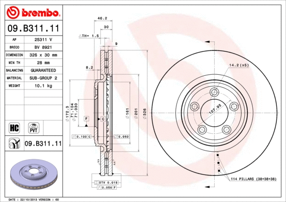 Brake Disc (09.B311.11)