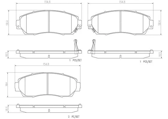 Brake Pad Set, disc brake (P28066N)