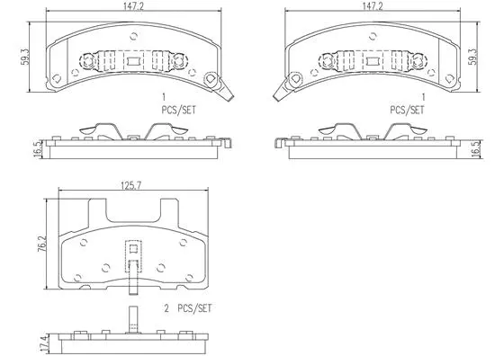 Brake Pad Set, disc brake (P10021N)