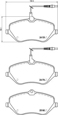 Brake Pad Set, disc brake (P 61 119)