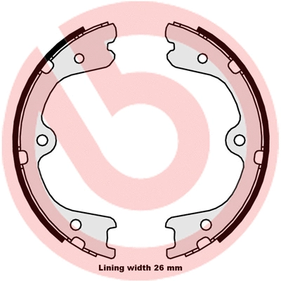 Brake Shoe Set, parking brake (S 56 546)