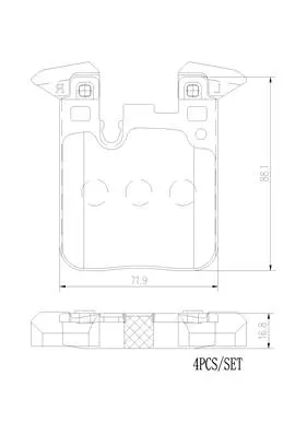 Brake Pad Set, disc brake (P06095N)