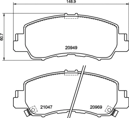 Brake Pad Set, disc brake (P 54 061)