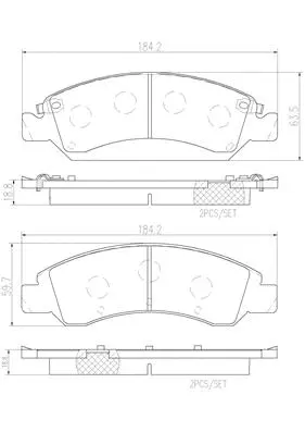 Brake Pad Set, disc brake (P10065N)