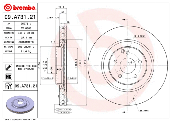 Brake Disc (09.A731.21)