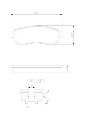 Brake Pad Set, disc brake (P56011N)