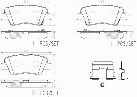 Brake Pad Set, disc brake (P30094N)