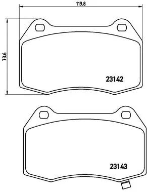 Brake Pad Set, disc brake (P 56 047)
