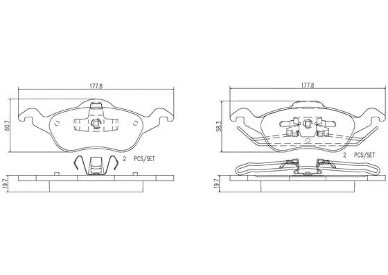 Brake Pad Set, disc brake (P24046N)