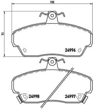 Brake Pad Set, disc brake (P 52 020)