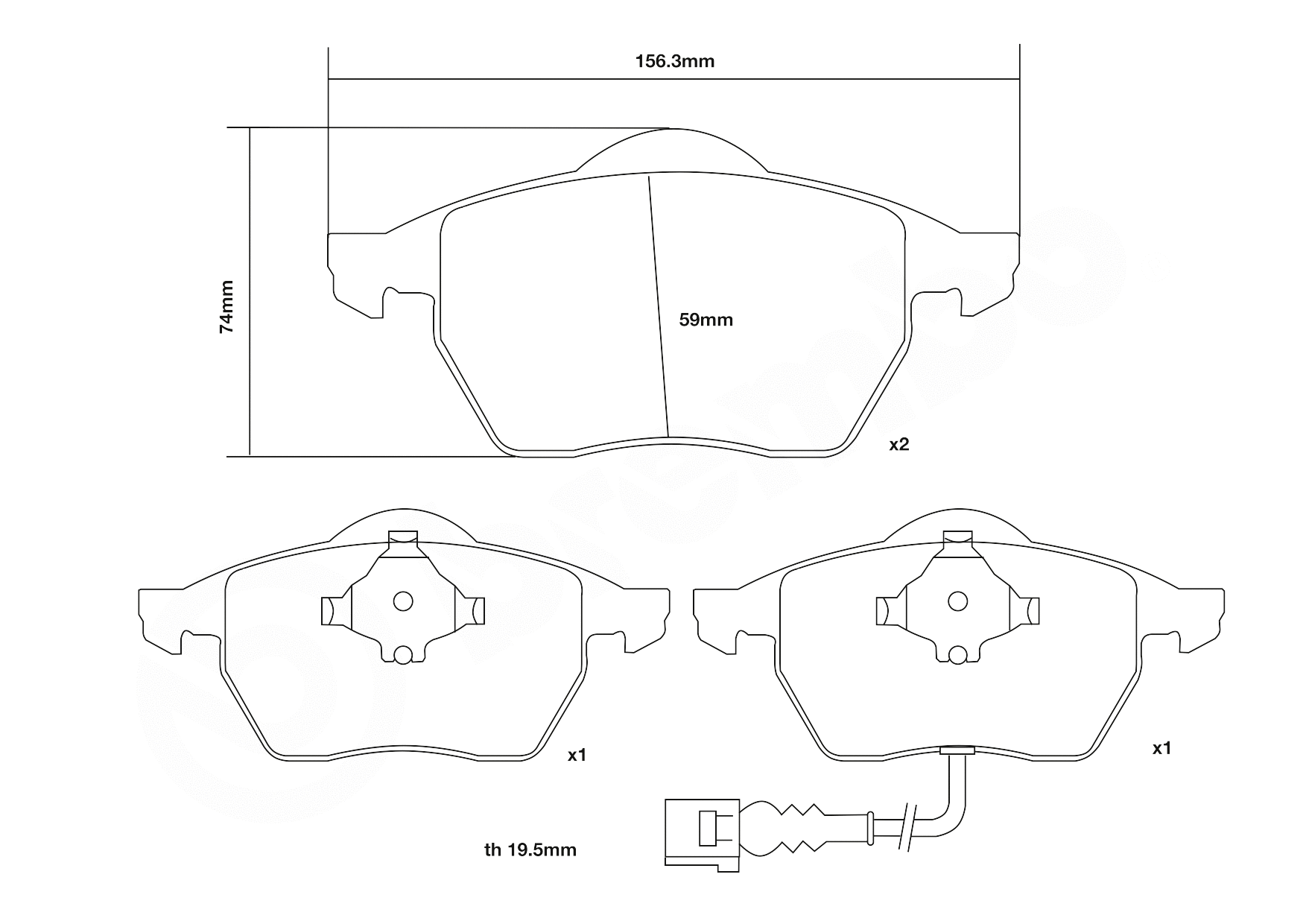 High Performance Brake Pad Set