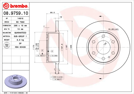Brake Disc (08.9759.10)