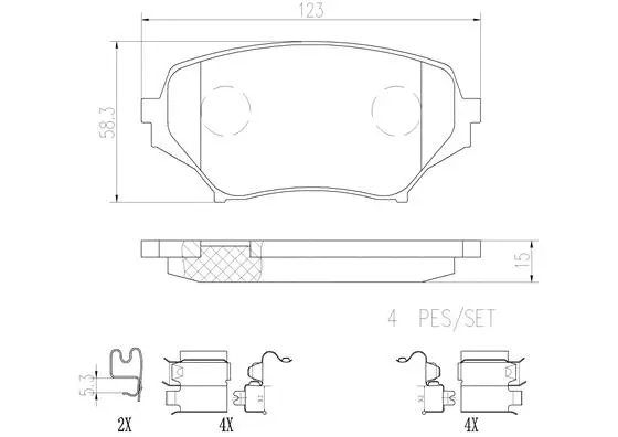Brake Pad Set, disc brake (P49043N)