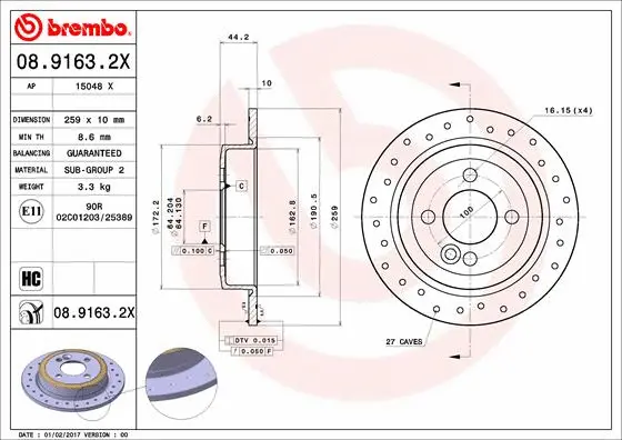 Brake Disc (08.9163.2X)