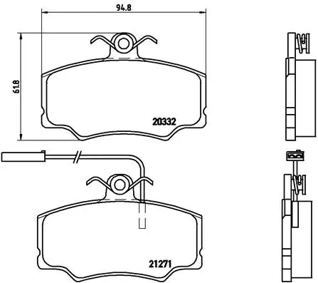 Brake Pad Set, disc brake (P 23 048)