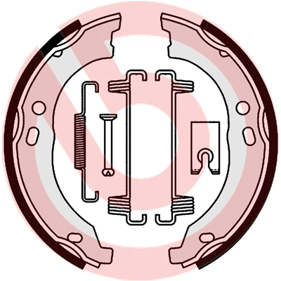 Brake Shoe Set, parking brake (S 23 579)