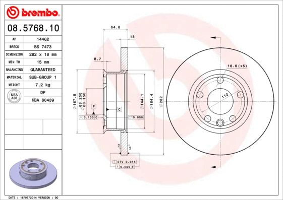 Brake Disc (08.5768.10)