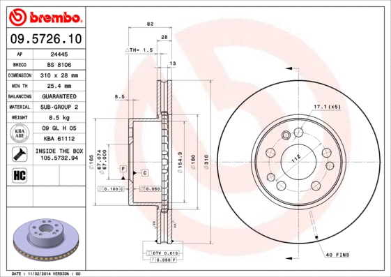 Brake Disc (09.5726.10)