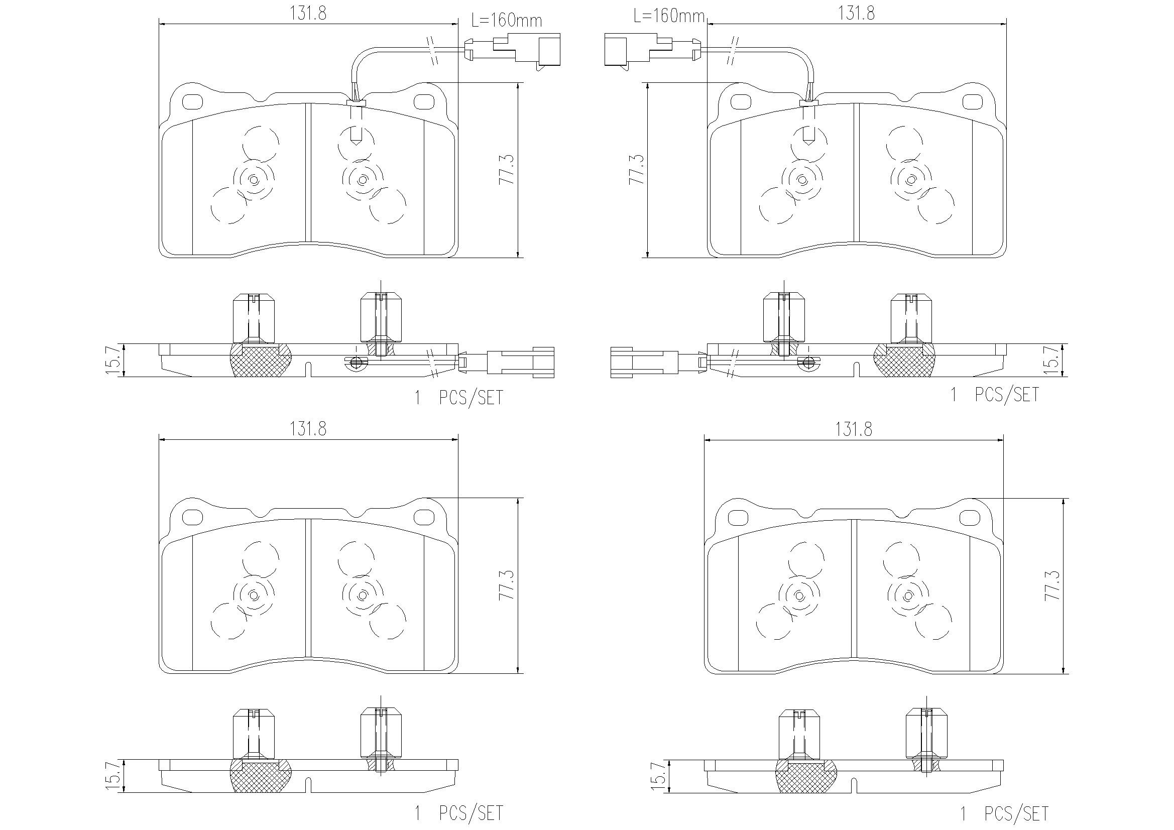 Brake Pad Set, disc brake (P23134N)