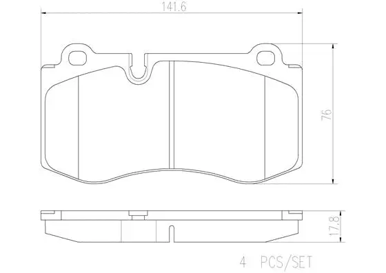Brake Pad Set, disc brake (P50074N)