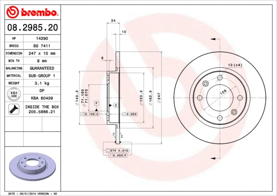 Brake Disc (08.2985.20)