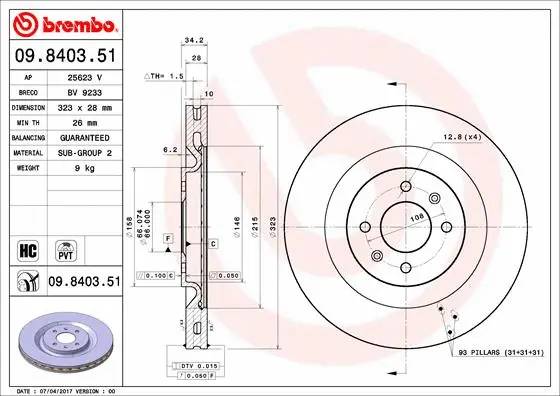 Brake Disc (09.8403.51)