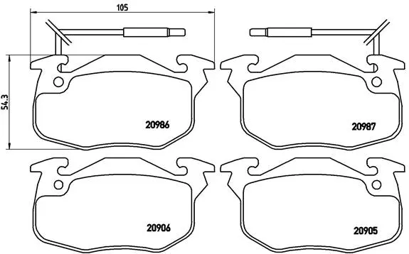 Brake Pad Set, disc brake (P 68 010)