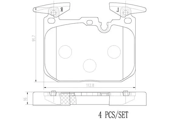 Brake Pad Set, disc brake (P06098N)