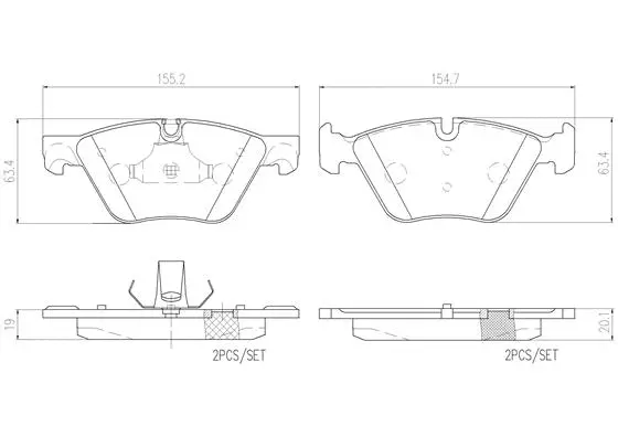 Brake Pad Set, disc brake (P06060N)