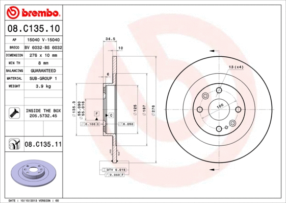 Brake Disc (08.C135.10)
