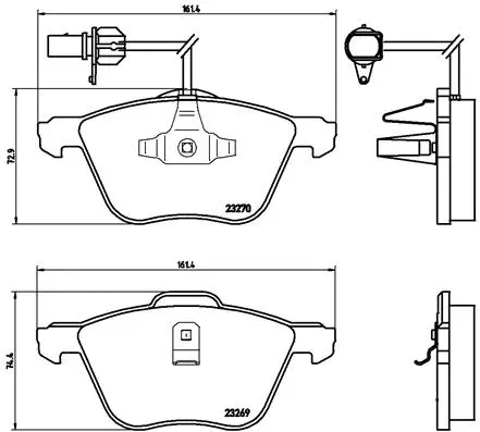 Brake Pad Set, disc brake (P 85 061)