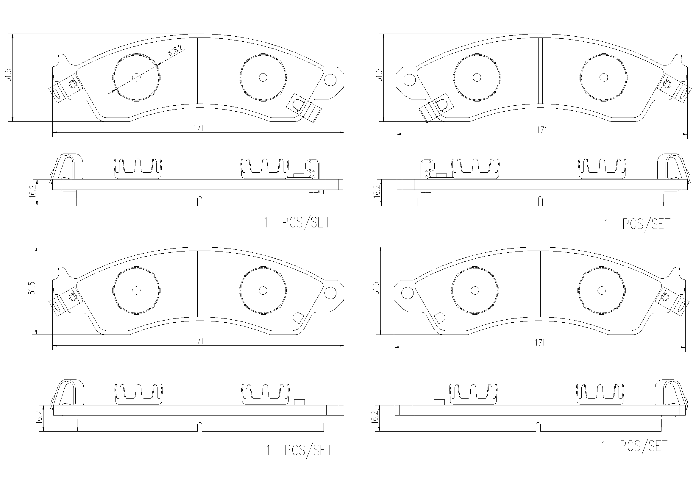 Brake Pad Set, disc brake (P23176N)